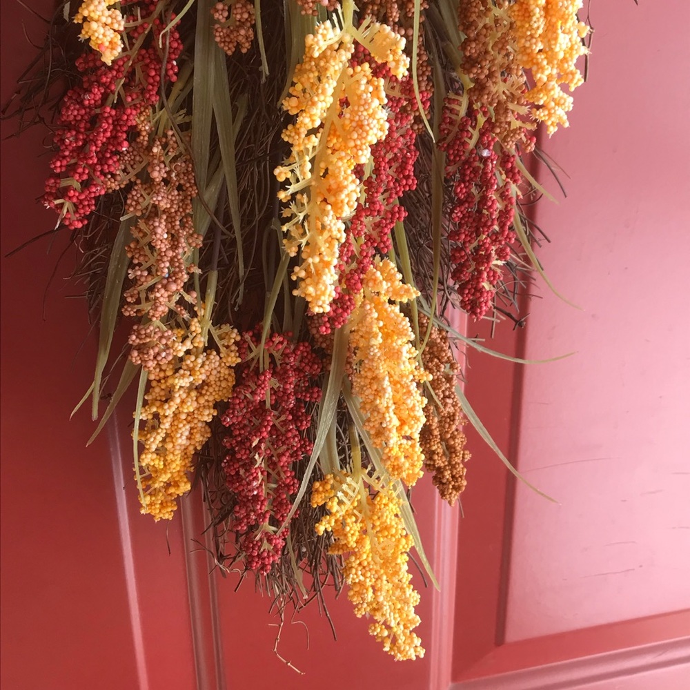 Fall Swag Wreath Door Decoration - Picture 3 of 3